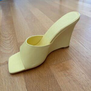 Yellow wedge heels size 7